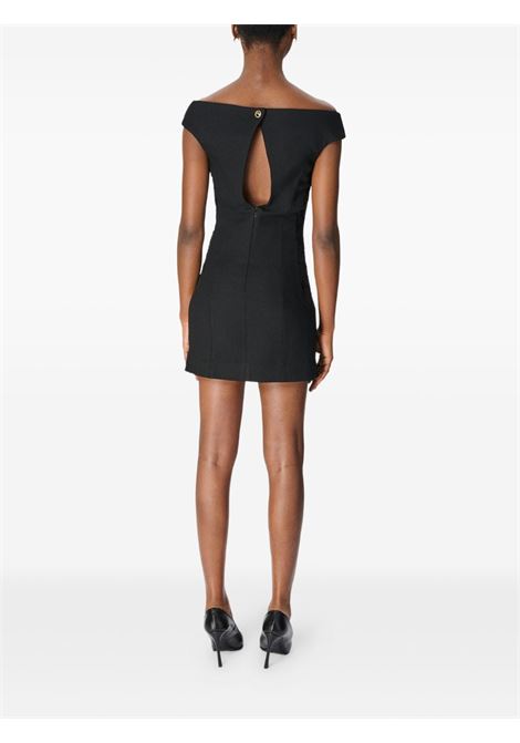 wool bouchè sleeveless mini dress woman black MARINE SERRE | WDR398ACWOV0077BK99